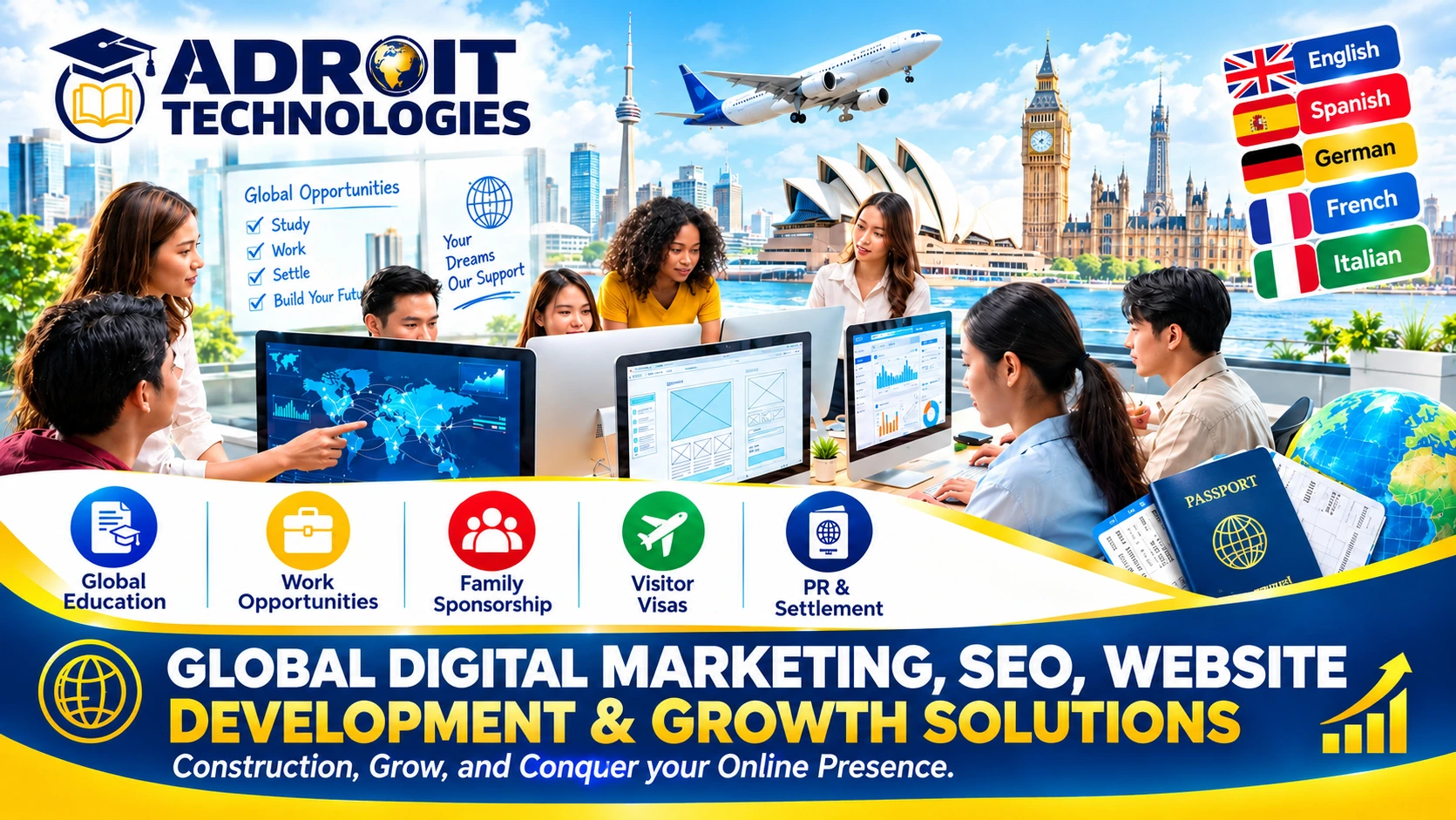 Adroit Technologies Global Learning Banner