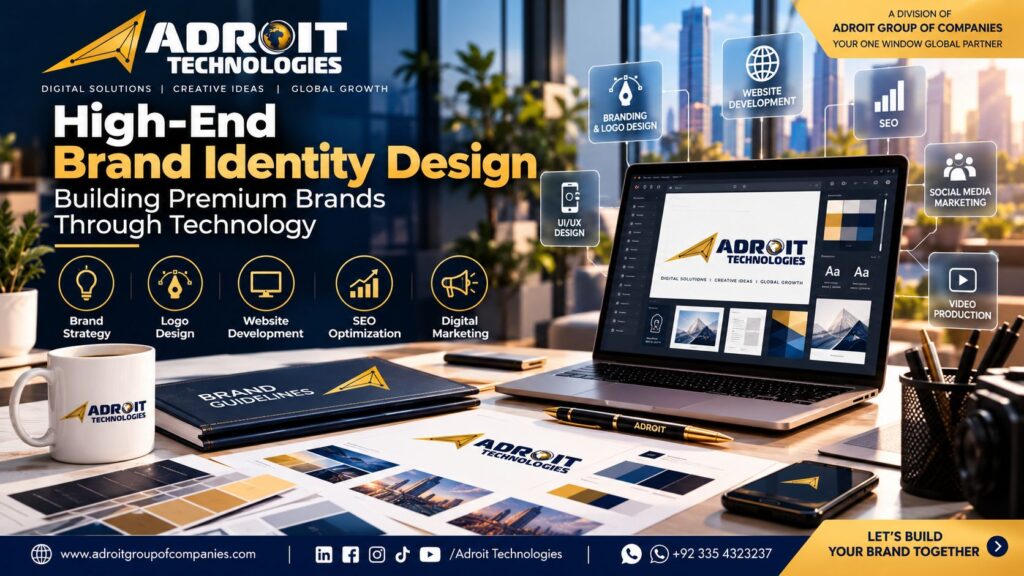High-End Brand Identity Design by Adroit Technologies