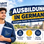 Pakistani student learning German language for Ausbildung in Germany at Adroit Education Lahore